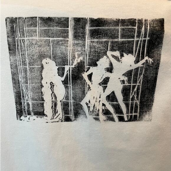 All That Jazz Bob Fosse Hand-carved Linocut stamp shirt - made to order - S-XL - Picture 4 of 4